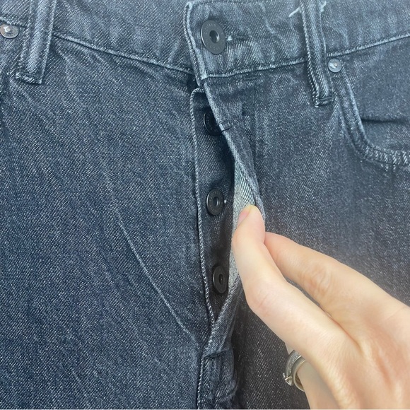 All Saints • black button fly straight leg ankle denim jeans - Picture 6 of 14